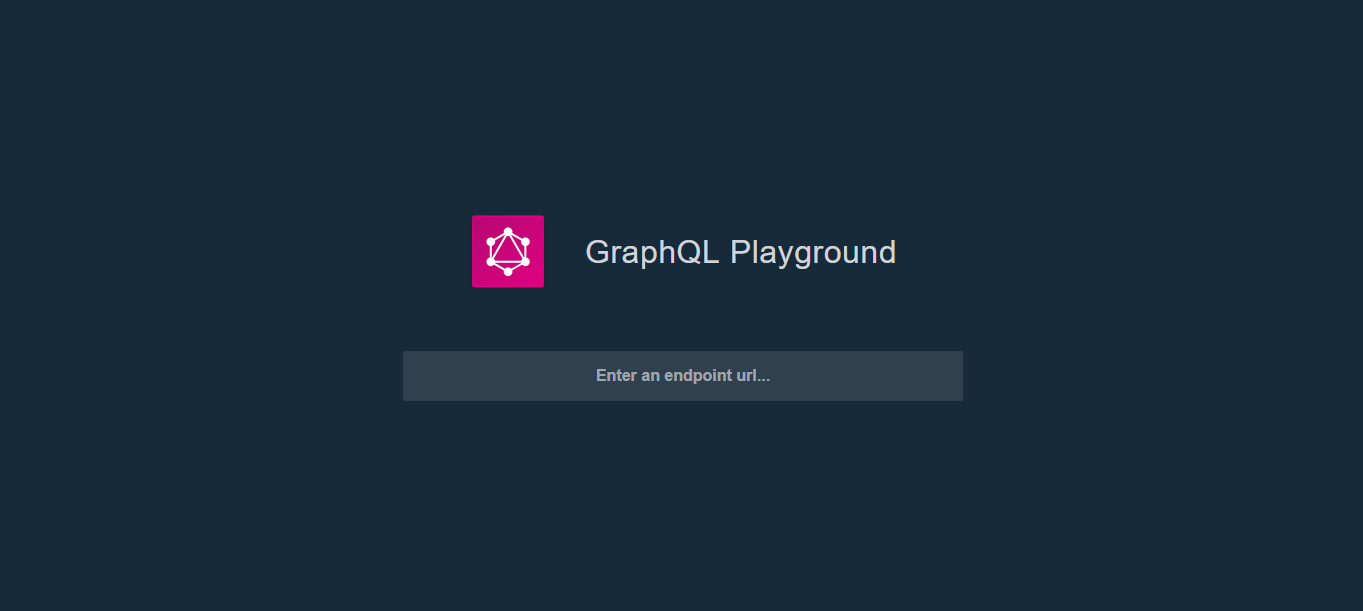 graphql playground interface with endpoint prompt