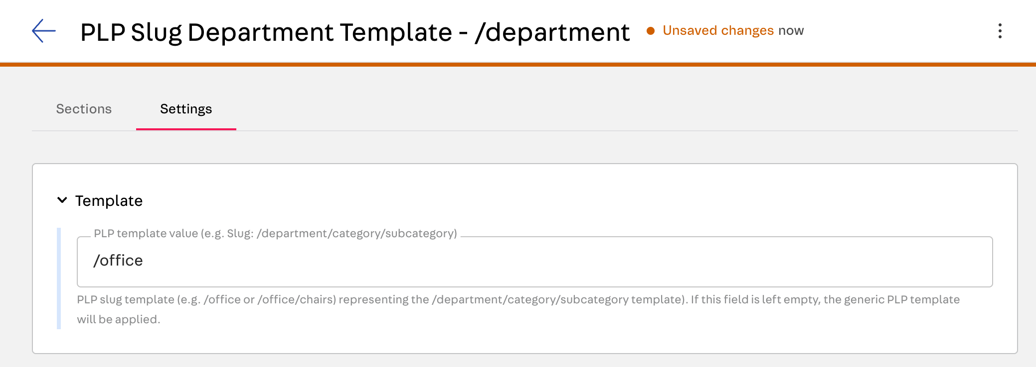 PLP department template