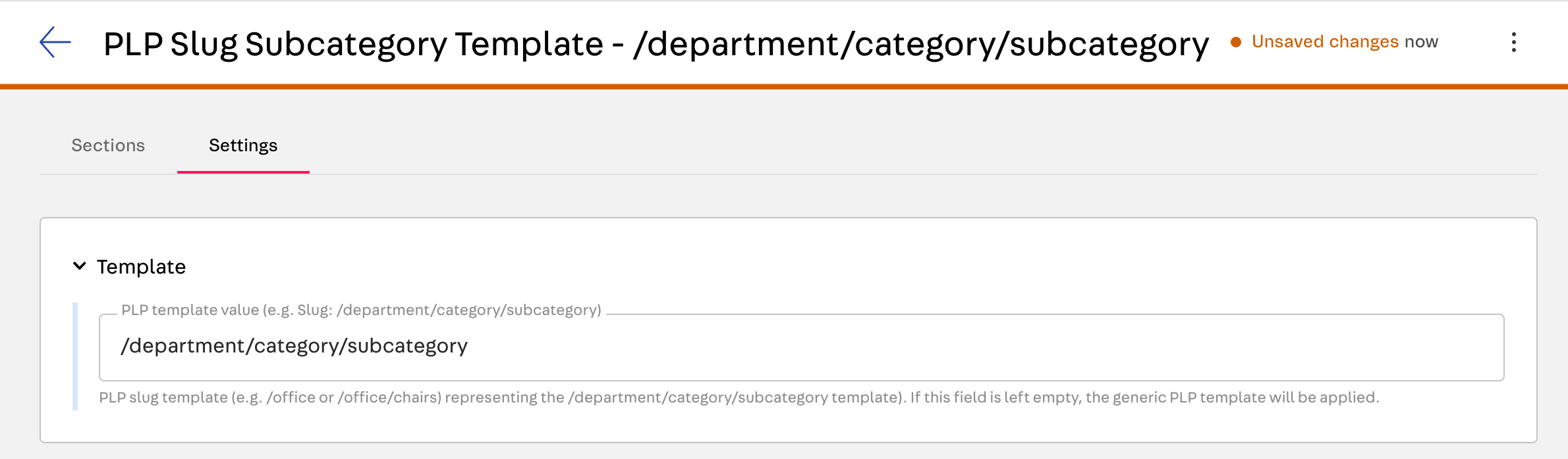 PLP subcategory template